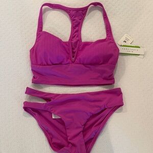 Sanctuary Swim V wire Magenta pink Bikini size xs